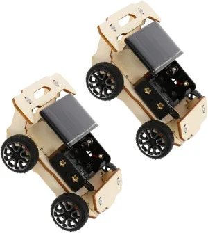 2sets Solar Car Kits for Boys and Girls Assembly Toys for Creative Play Educational for Boys and Girls Vehicle Kits for Classroom Activities