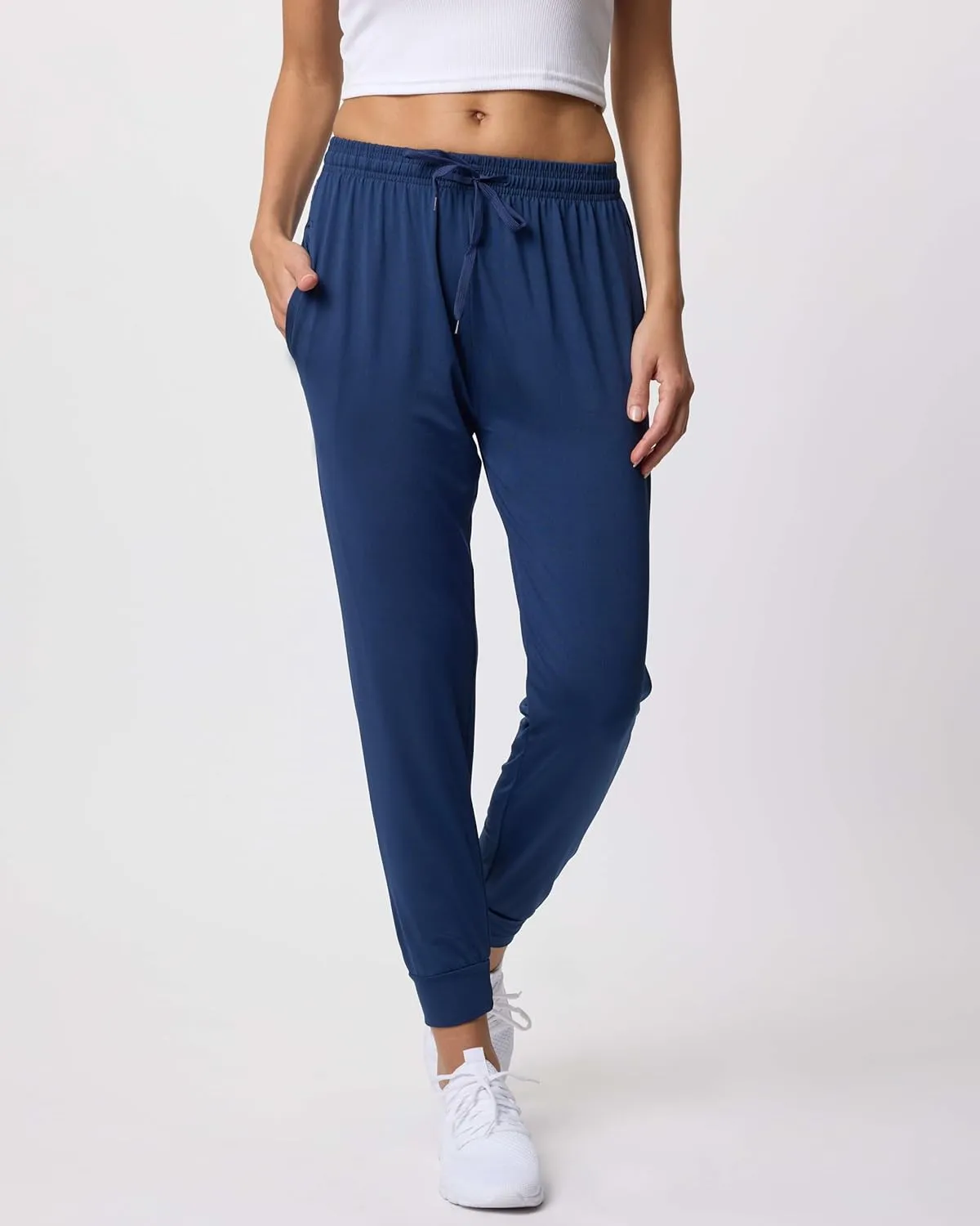 3 Pack: Women's Ultra-Soft Silky Dry Fit Lounge Joggers Lightweight Dry-Fit Pants with Pockets (Available in Plus)