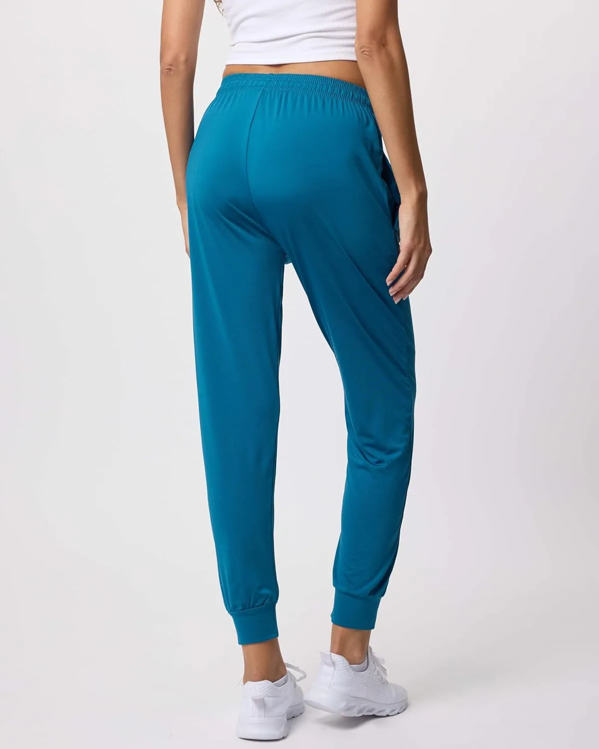 3 Pack: Women's Ultra-Soft Silky Dry Fit Lounge Joggers Lightweight Dry-Fit Pants with Pockets (Available in Plus)