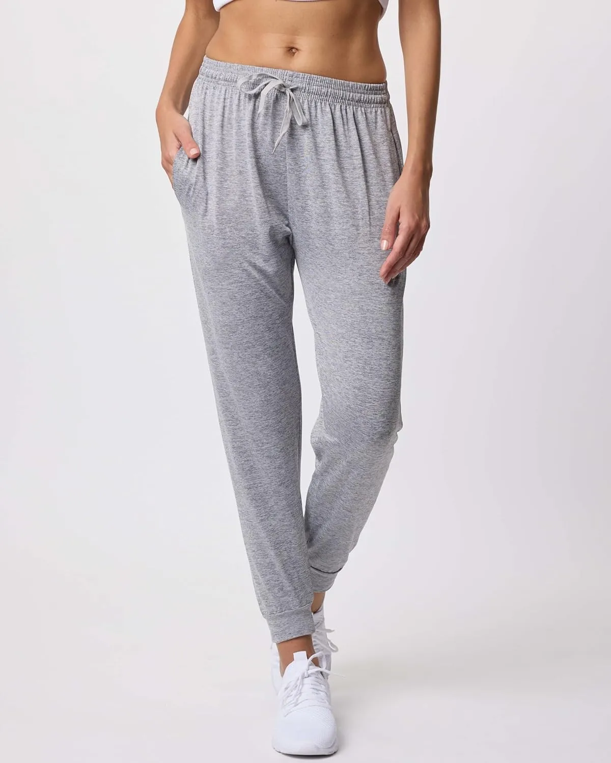 3 Pack: Women's Ultra-Soft Silky Dry Fit Lounge Joggers Lightweight Dry-Fit Pants with Pockets (Available in Plus)