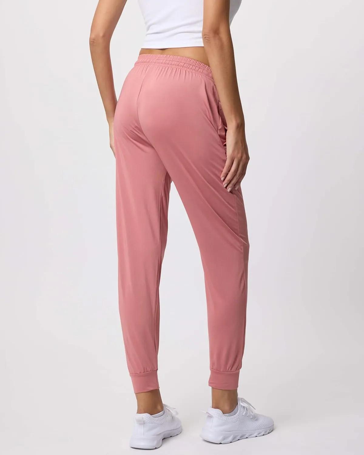 3 Pack: Women's Ultra-Soft Silky Dry Fit Lounge Joggers Lightweight Dry-Fit Pants with Pockets (Available in Plus)