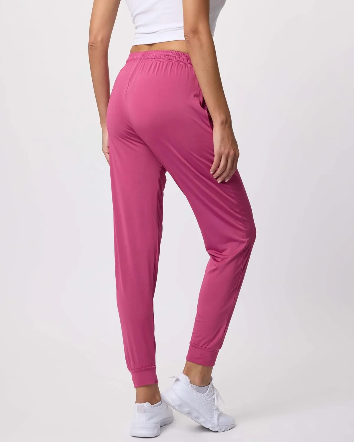 3 Pack: Women's Ultra-Soft Silky Dry Fit Lounge Joggers Lightweight Dry-Fit Pants with Pockets (Available in Plus)
