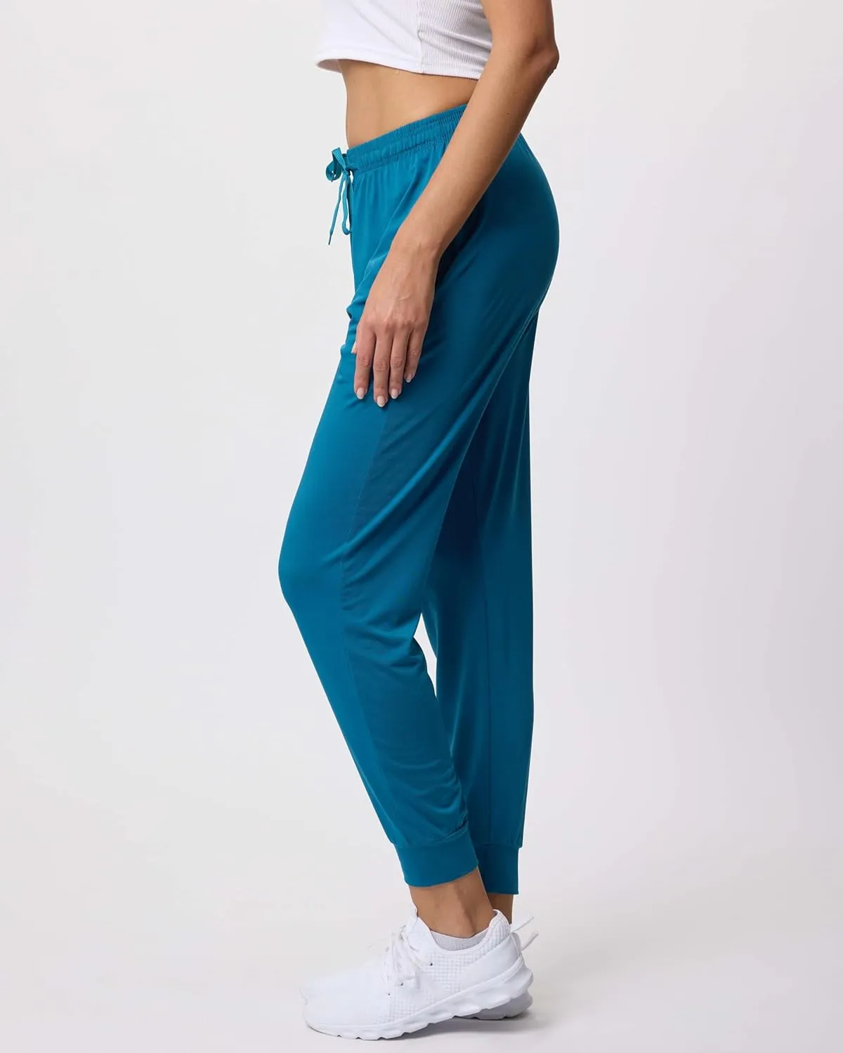 3 Pack: Women's Ultra-Soft Silky Dry Fit Lounge Joggers Lightweight Dry-Fit Pants with Pockets (Available in Plus)