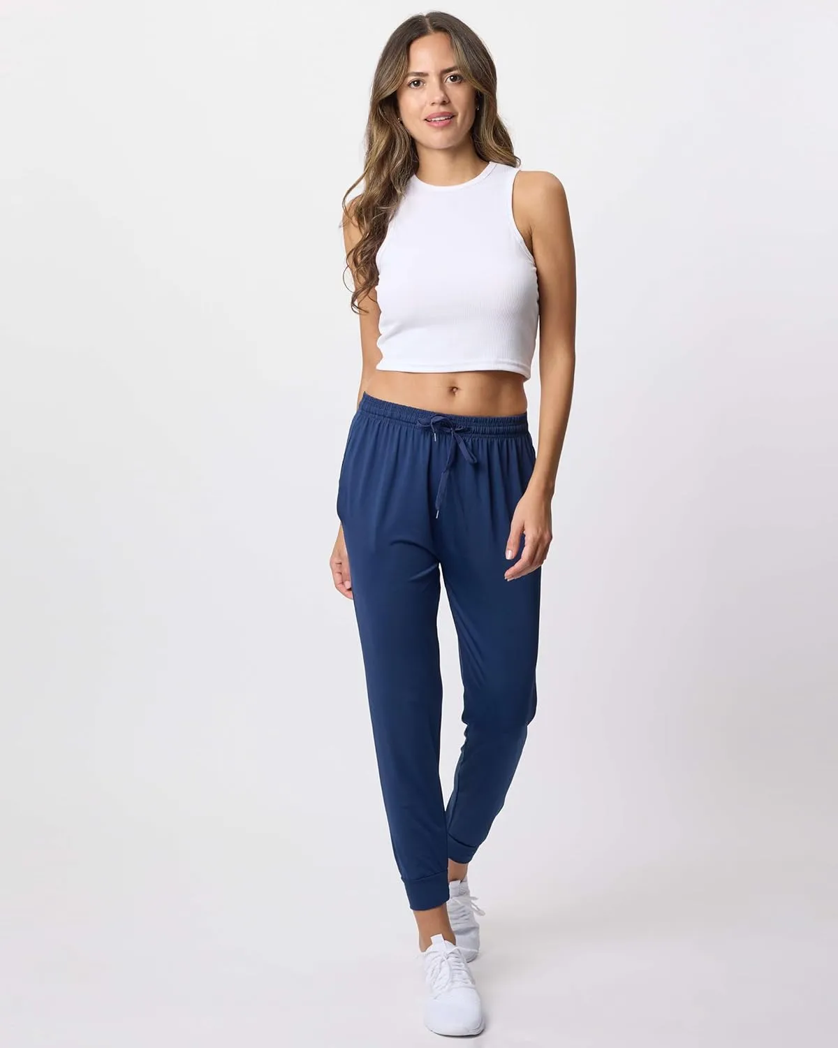 3 Pack: Women's Ultra-Soft Silky Dry Fit Lounge Joggers Lightweight Dry-Fit Pants with Pockets (Available in Plus)
