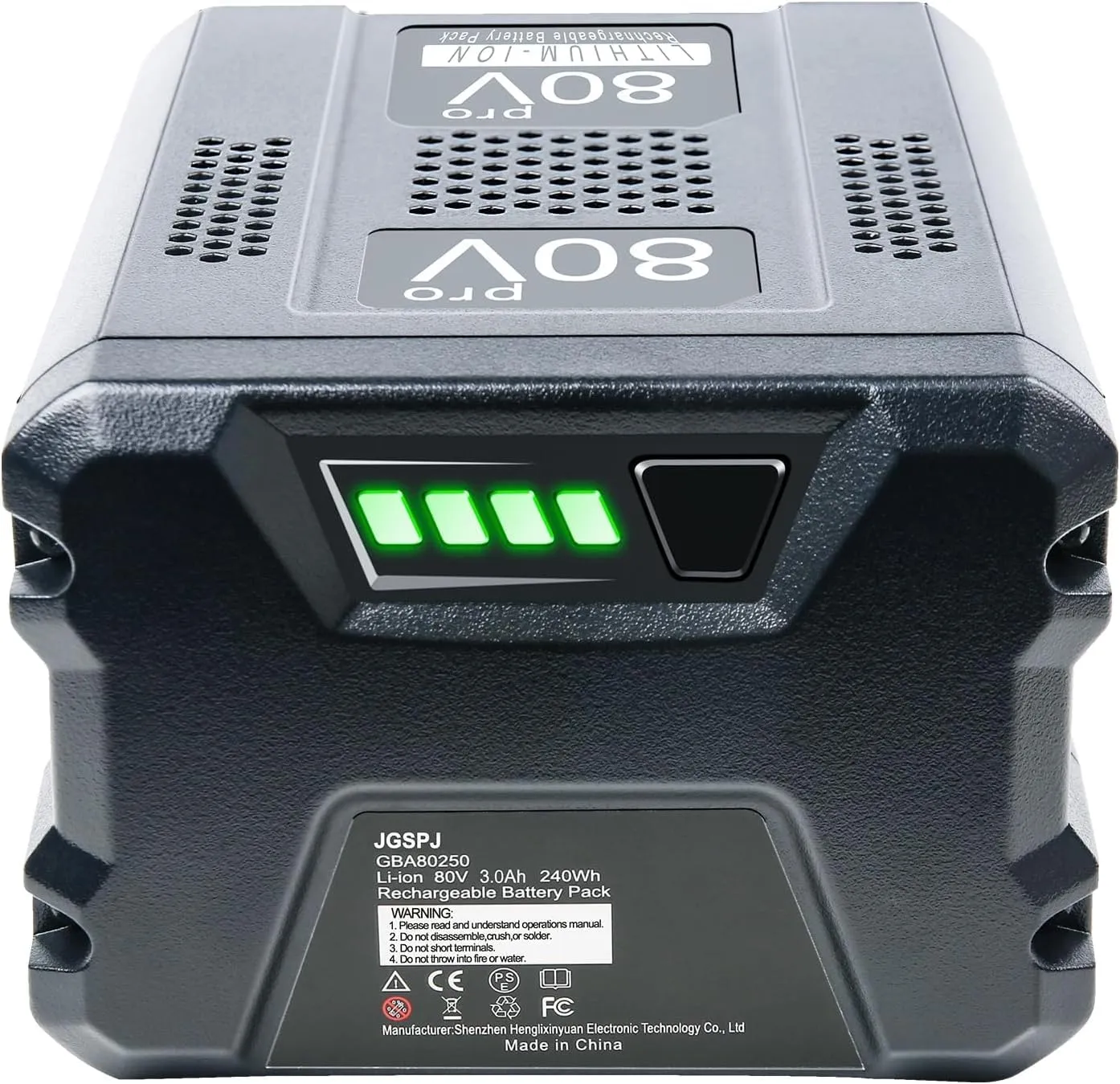 3.0Ah Replacement for Greenworks 80V Battery GBA80250 GBA80200 GBA80300 Pro 80 Volt Lithium Batteries