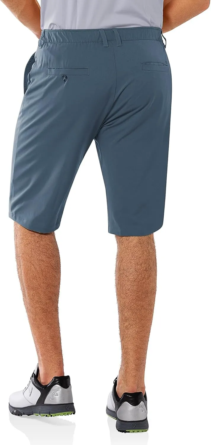 33,000ft Men's Golf Shorts Dry Fit, Lightweight Quick Dry Golf Stretch Shorts with Pockets 11" Inseam for Travel Casual