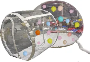 3/4/5M Outdoor Wedding Transparent Inflatable Bubble Tent with Balloons Camping Party Events Change Clothes Tent (Color : B, Size : 3M Dia)