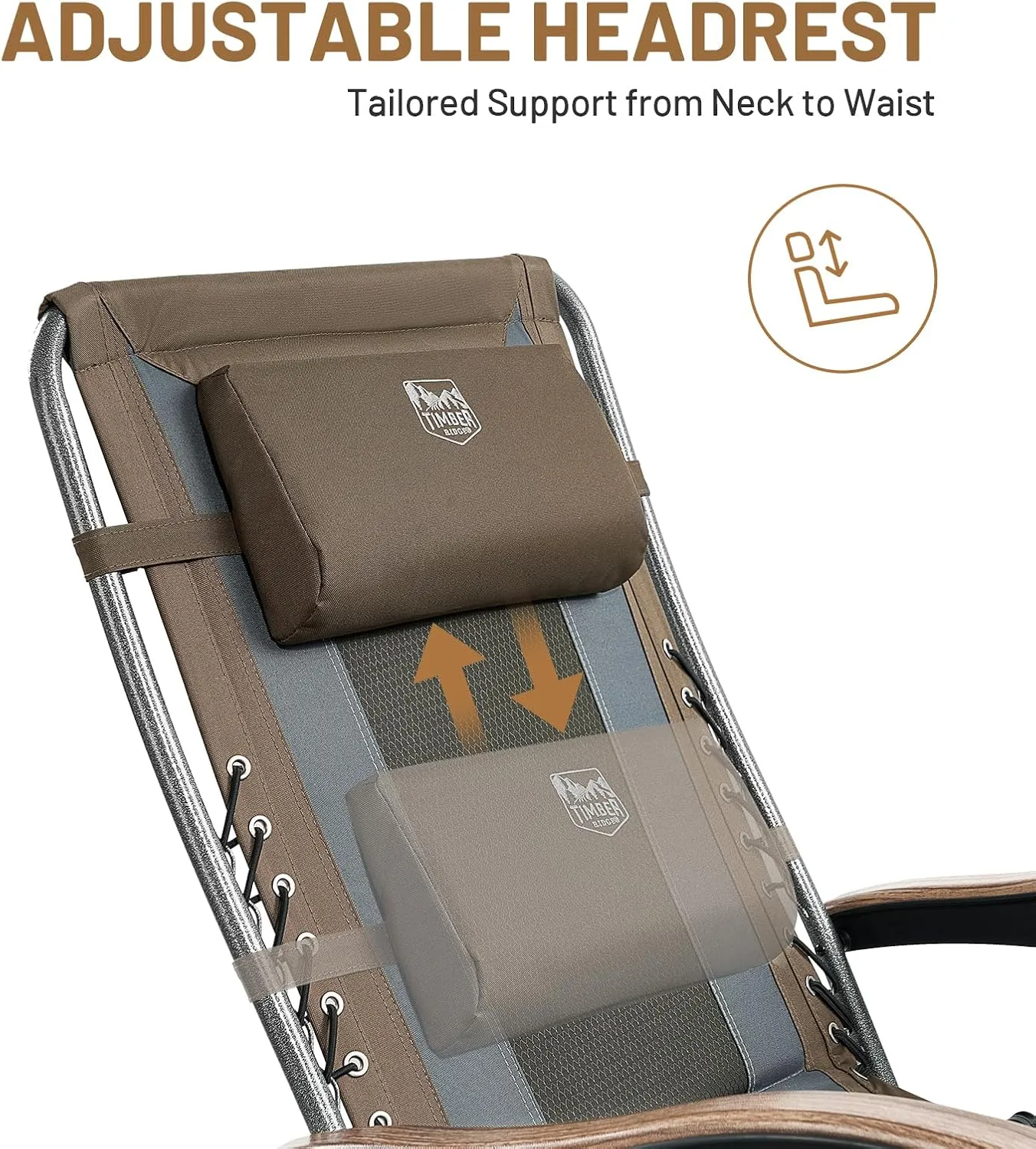350 Cup Chair, Holder LBS, Zero Gravity RIDGE Padded, TIMBER Foldable, Priority access Reliable service Oversized