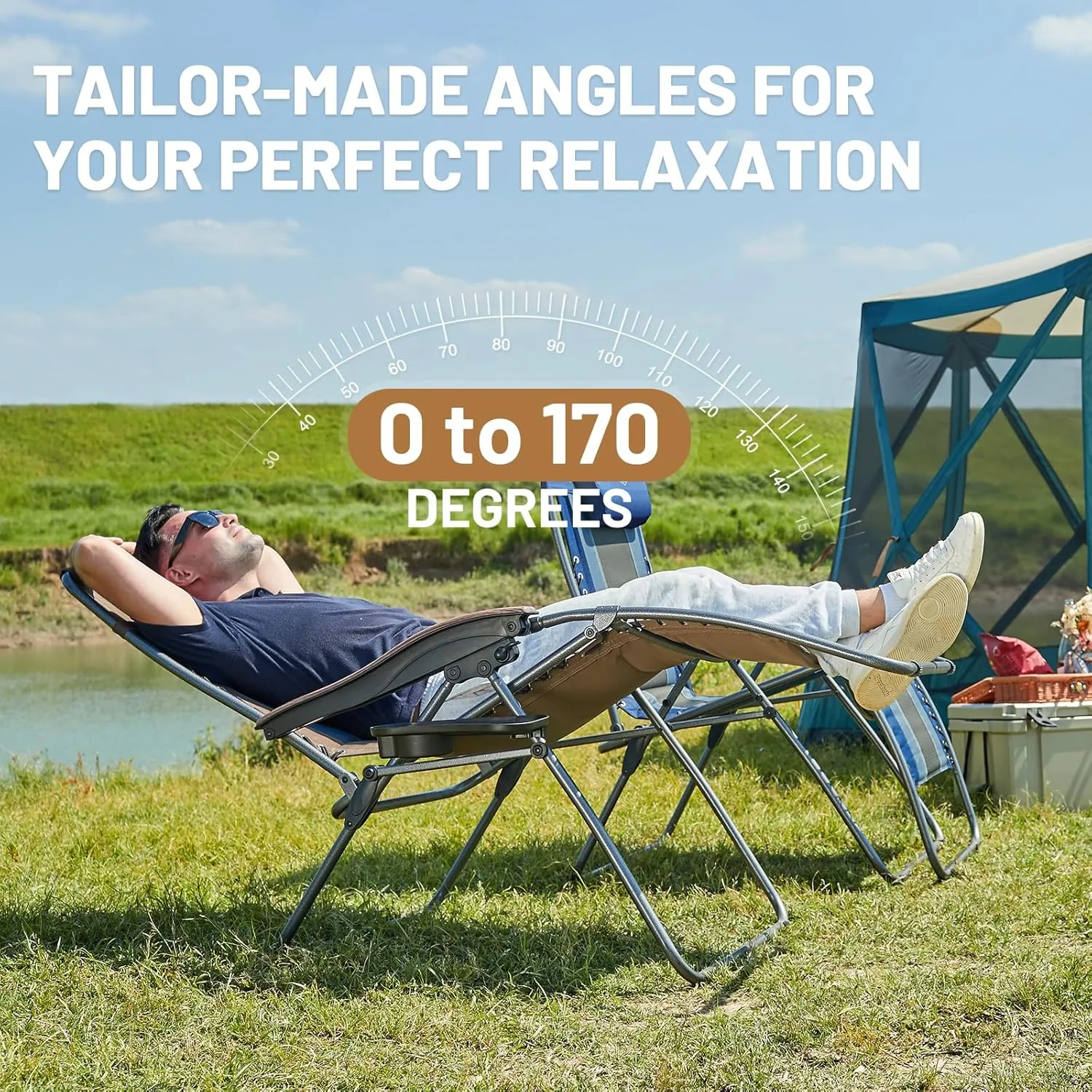 350 Cup Chair, Holder LBS, Zero Gravity RIDGE Padded, TIMBER Foldable, Priority access Reliable service Oversized