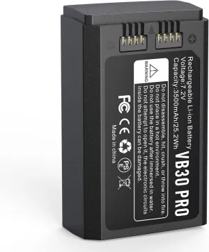 3500mAh Replaceable Battery Compatible with VB30 VB26 VB26A VB26B Battery Camera Flash Speedlite Battery for V1/V1 PRO/AD100 PRO/V850III/V860III（Model:VB30 PRO）