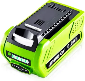 【3rd Upgrade】 6.0Ah 40V Replacement Battery for Greenworks 40V Battery G-MAX 29472 29462 29252 20202 22262 25312 Cordless Power Tools Lithium-ion Battery