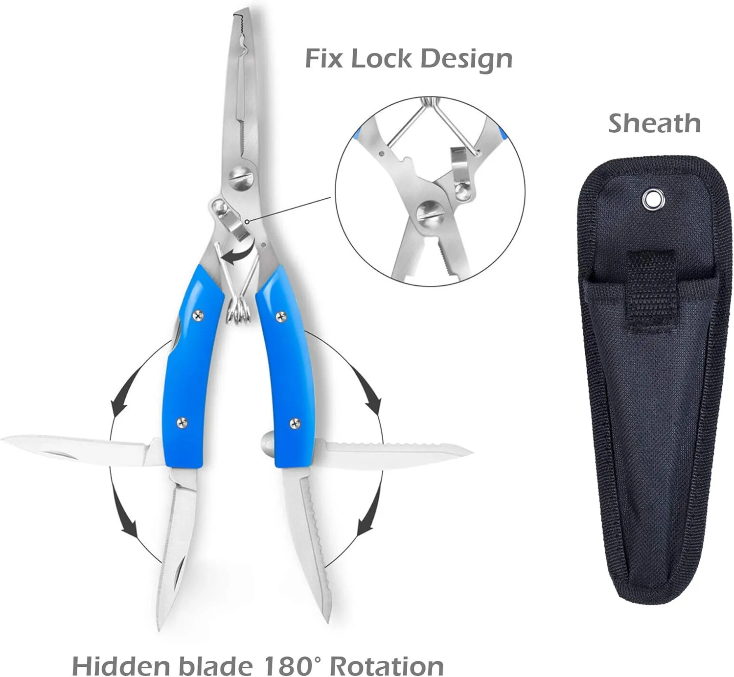4PCS Fish Gripper Hook Remover Kit Fishing Accessories