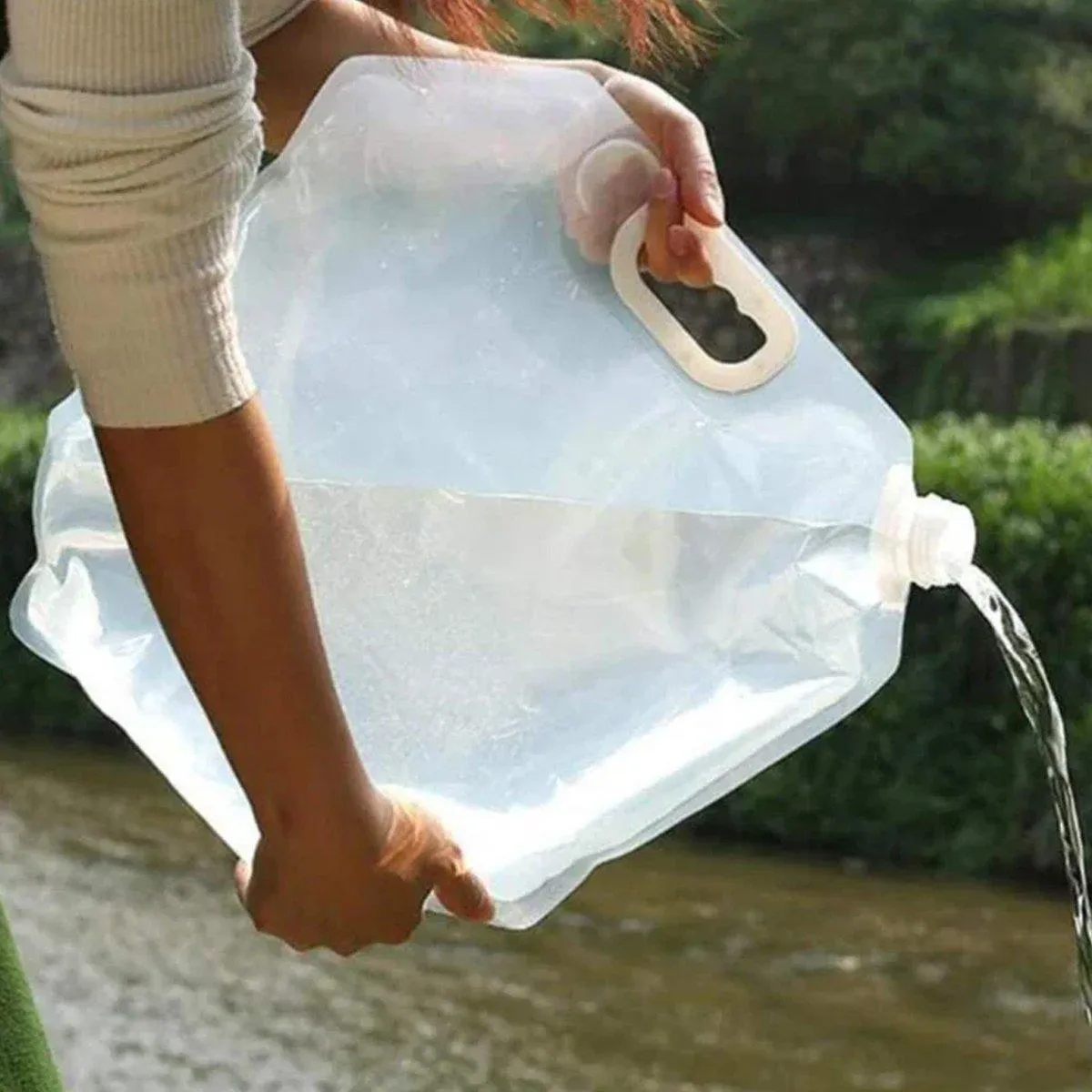 4pcs Folding Water Storage Bag Portable Bucket for Camping Hiking Outdoor Sports