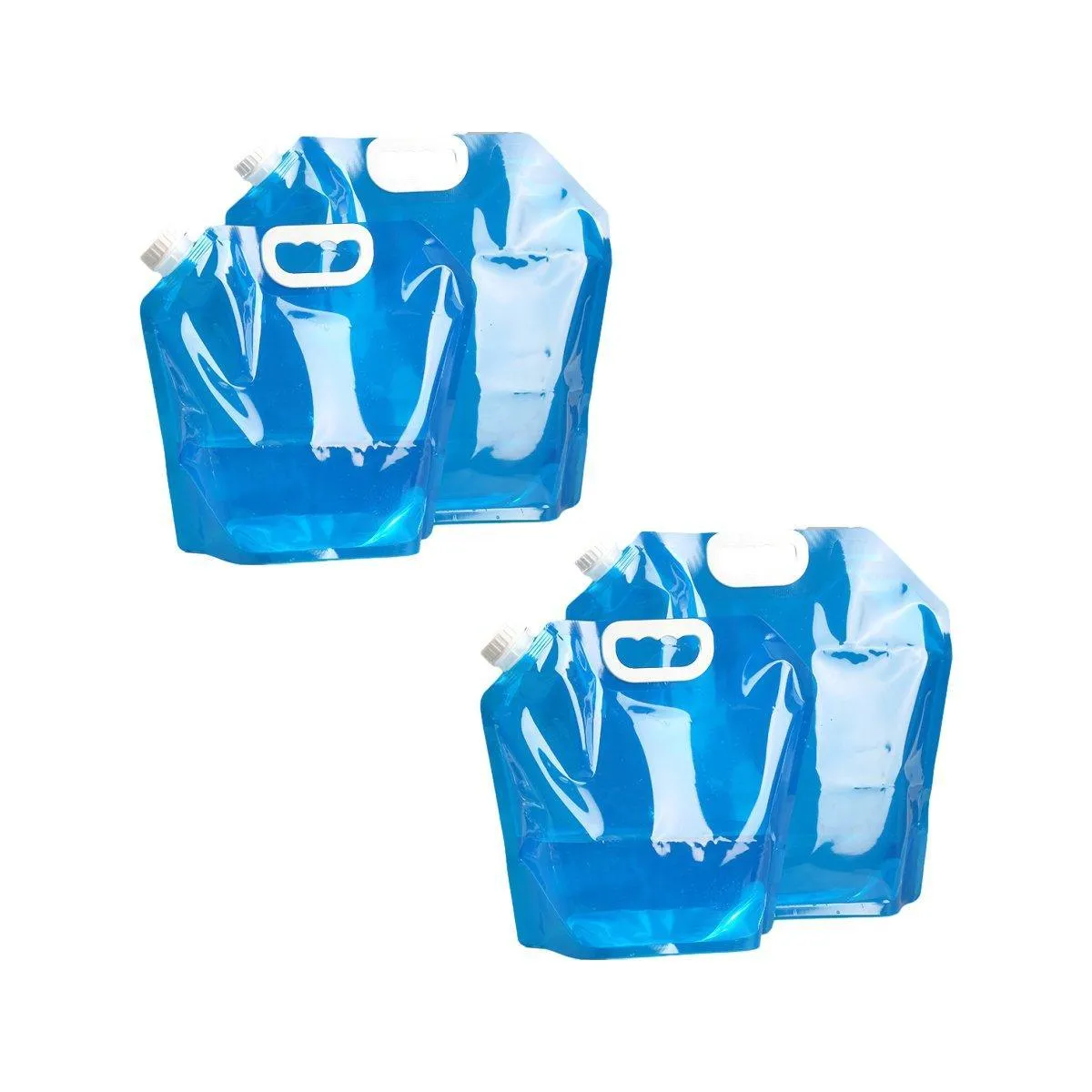 4pcs Folding Water Storage Bag Portable Bucket for Camping Hiking Outdoor Sports