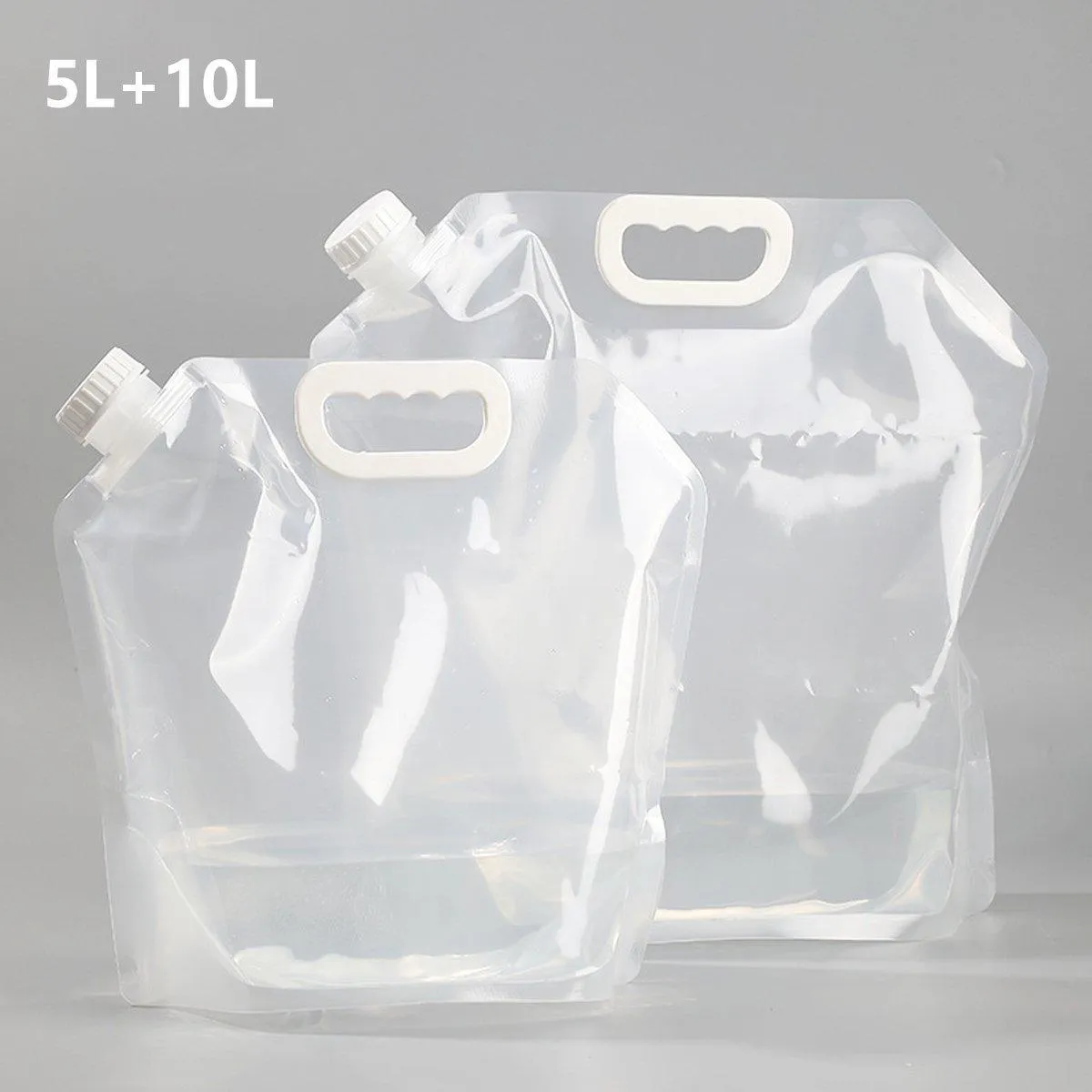 4pcs Folding Water Storage Bag Portable Bucket for Camping Hiking Outdoor Sports