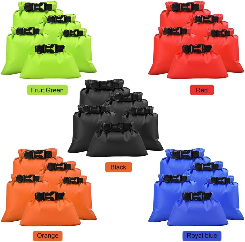 5 Pcs Outdoor Waterproof Storage Bags Dry Sacks Smartphone Camera Storage Bags for Drifting Water Sports