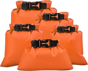 5 Pcs Outdoor Waterproof Storage Bags Dry Sacks Smartphone Camera Storage Bags for Drifting Water Sports