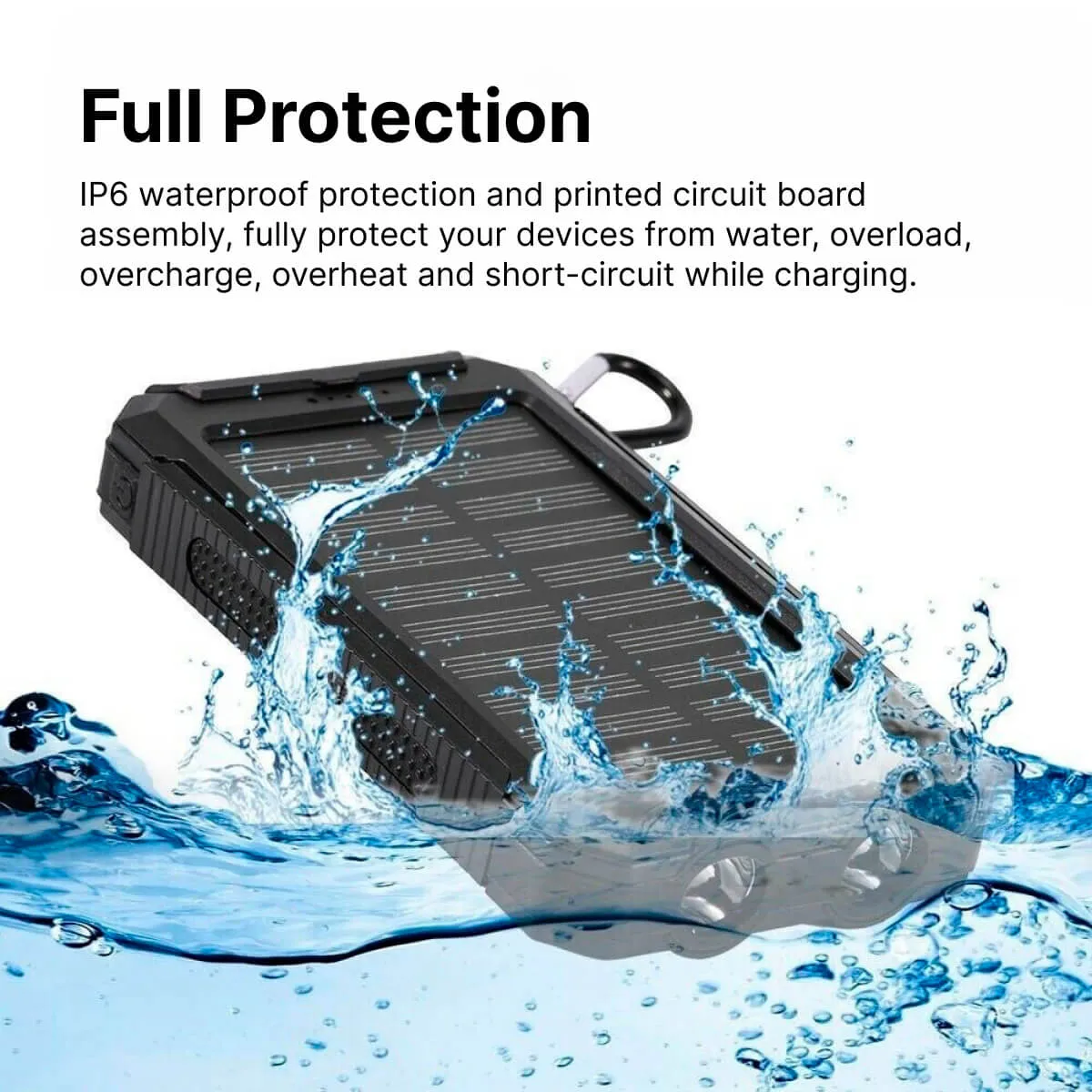 500000mAh Waterproof Solar Power Bank Charger for Outdoor Camping and Emergency Use