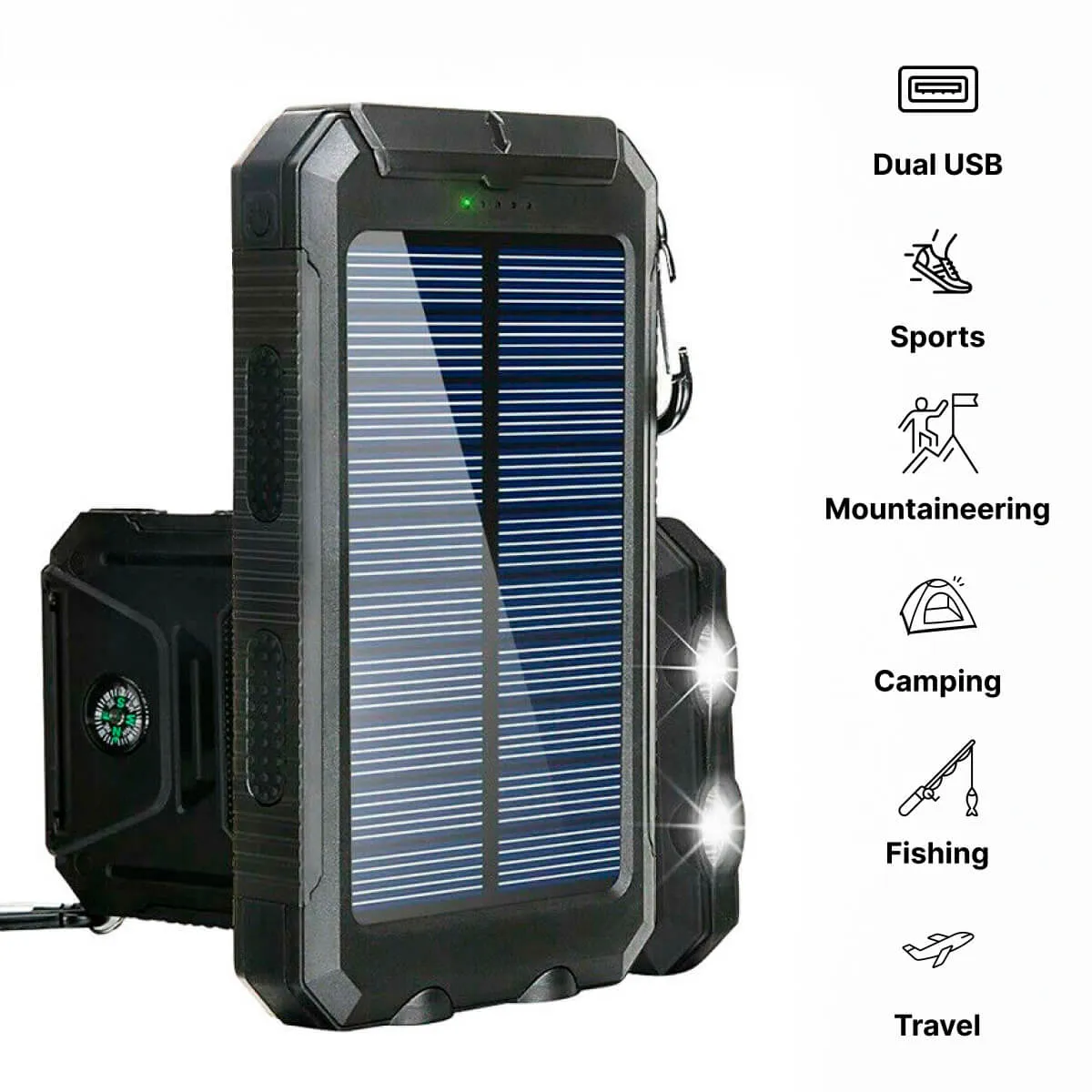 500000mAh Waterproof Solar Power Bank Charger for Outdoor Camping and Emergency Use