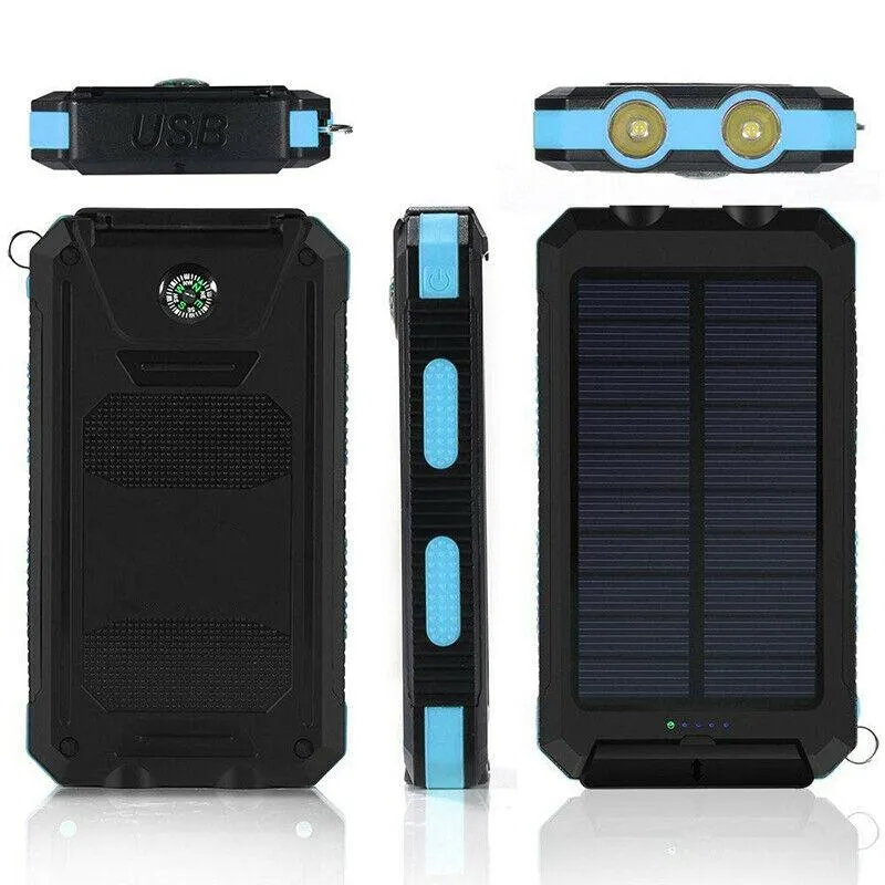 500000mAh Waterproof Solar Power Bank Charger for Outdoor Camping and Emergency Use