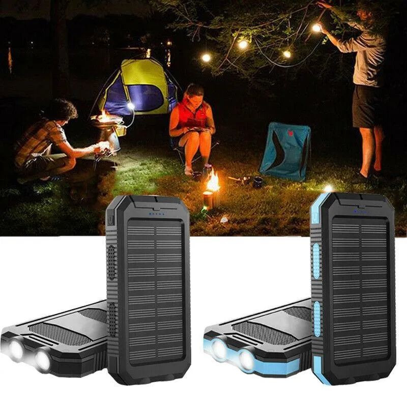 500000mAh Waterproof Solar Power Bank Charger for Outdoor Camping and Emergency Use