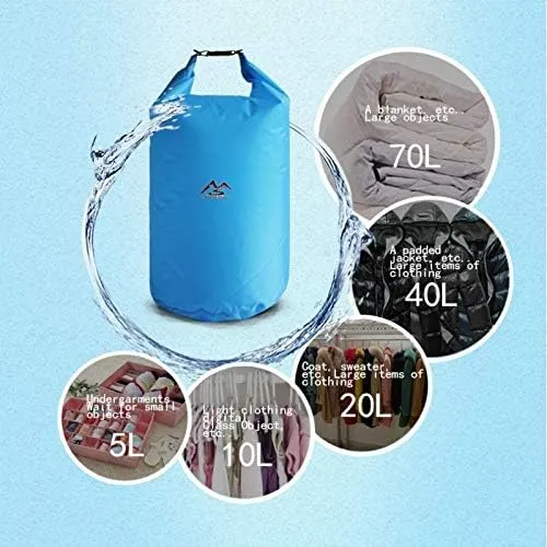 5L/10L/20L/40L/70 Floating Waterproof Dry Bag,Lightweight Waterproof Bag Perfect Drybag Sack for Beach, Fishing, Kayaking, Boating, Hiking, Camping