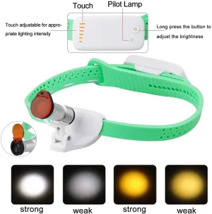 5W LED High Brightness Headlight Portable Head Lamp Cordless for Lab (Blue)