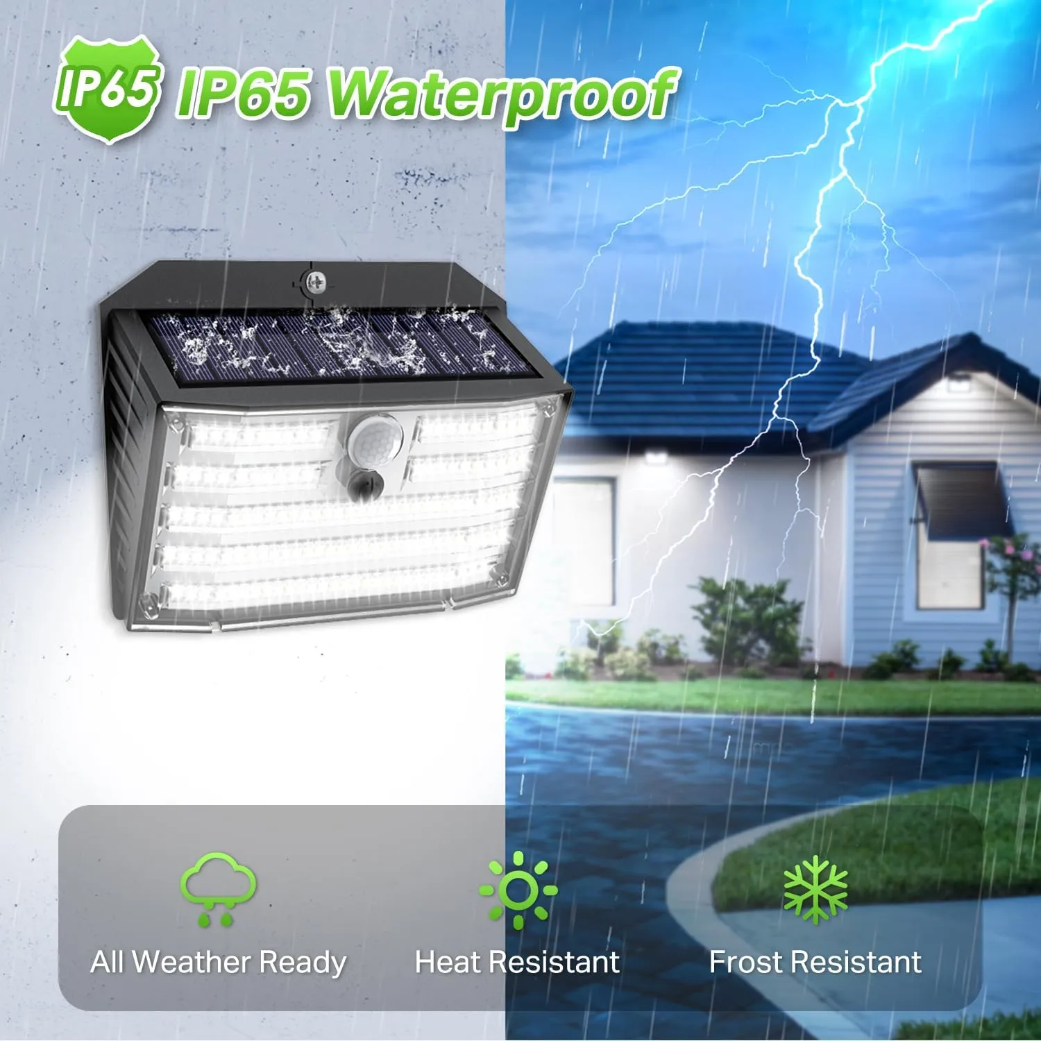 [6 Packs] Solar Motion Lights Outdoor, Ultra Bright Solar Fence Lights with Motion Sensor, IP65 Waterproof Security Lights 3 Modes, 270° Lighting Angle, Wall Lights for Deck Patio Fence Garage Door
