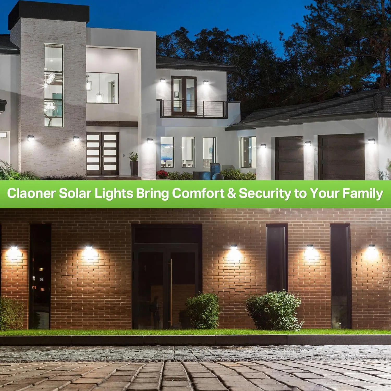 [6 Packs] Solar Motion Lights Outdoor, Ultra Bright Solar Fence Lights with Motion Sensor, IP65 Waterproof Security Lights 3 Modes, 270° Lighting Angle, Wall Lights for Deck Patio Fence Garage Door