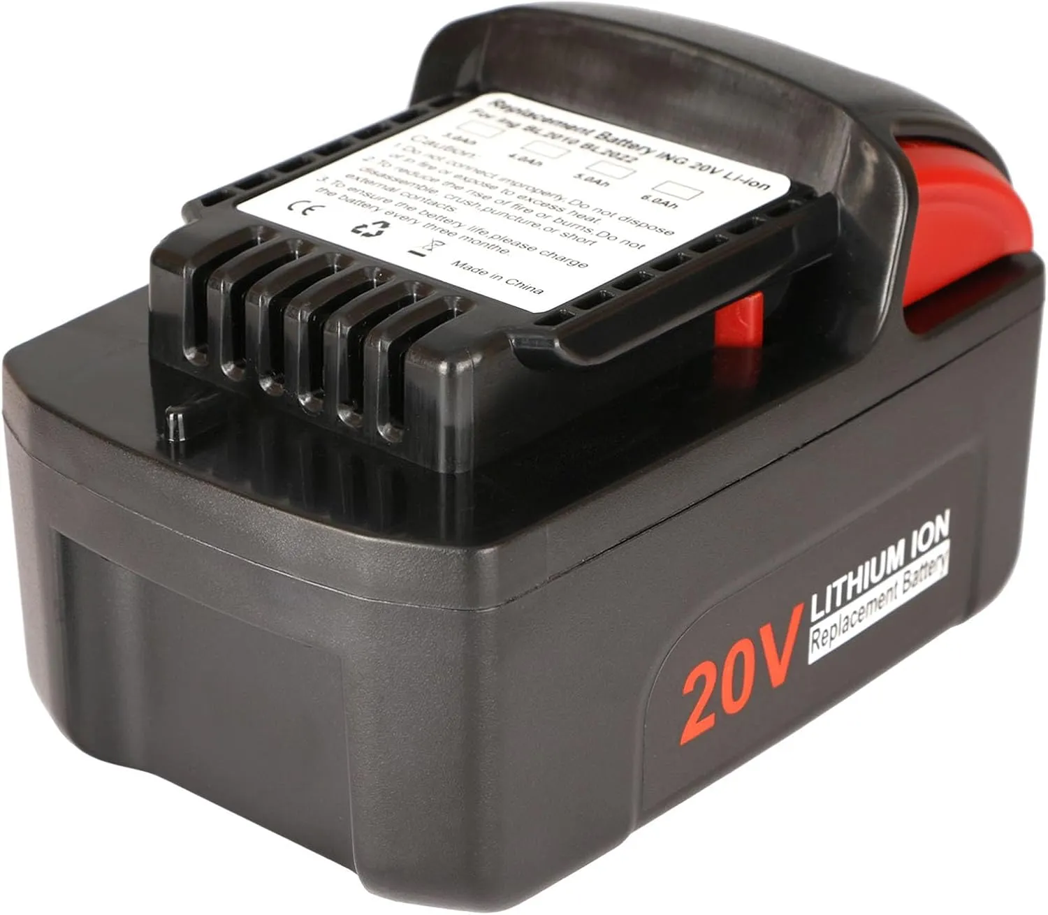 6000mAh 20V Replacement Battery Compatible with Ingersoll Rand 20V BL2022 BL2023 IQV20 Series BL2012H BL2010 Cordless Power Tools Battery
