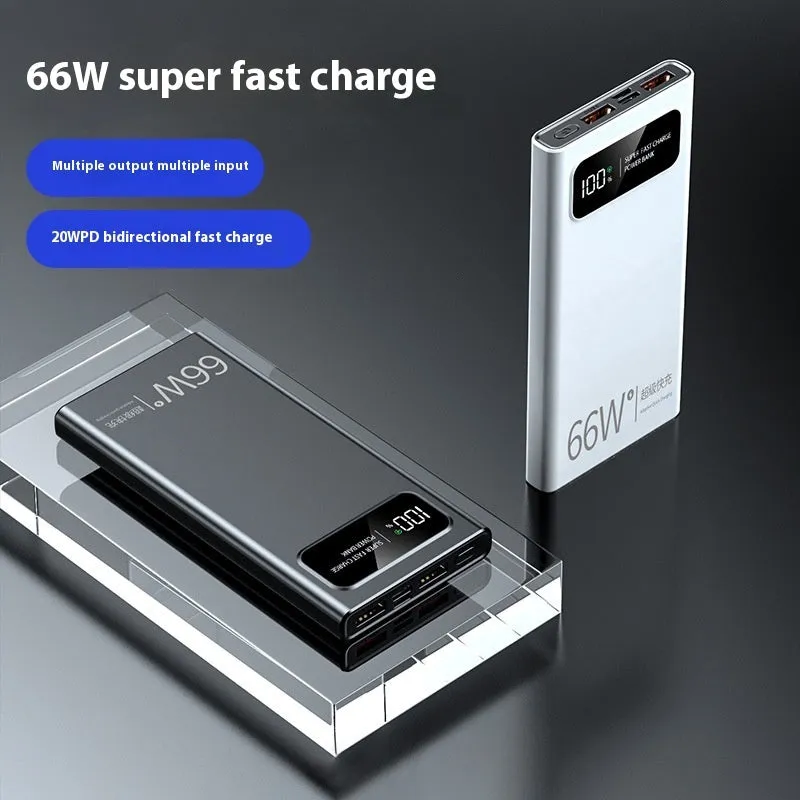 66 W Super Fast Charge Mobile Power Supply 20000 MA Large Capacity
