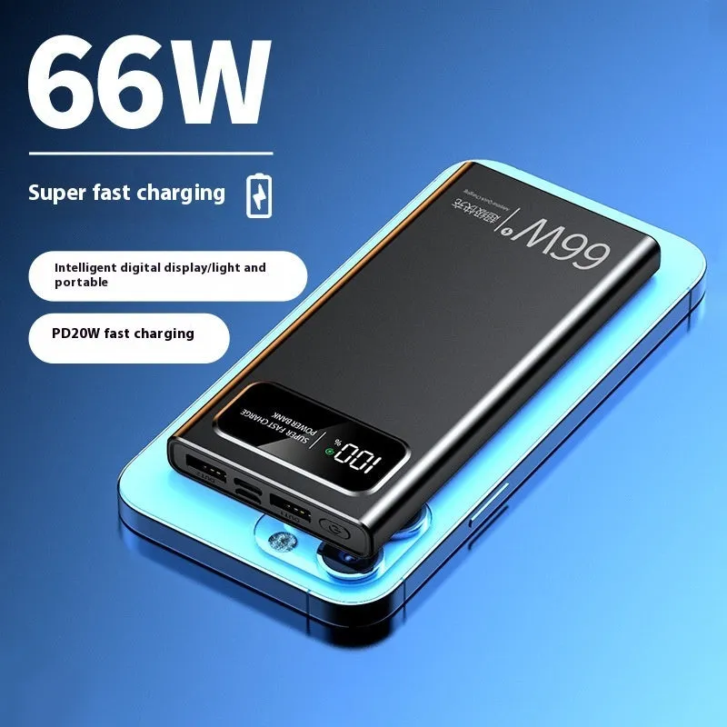 66 W Super Fast Charge Mobile Power Supply 20000 MA Large Capacity