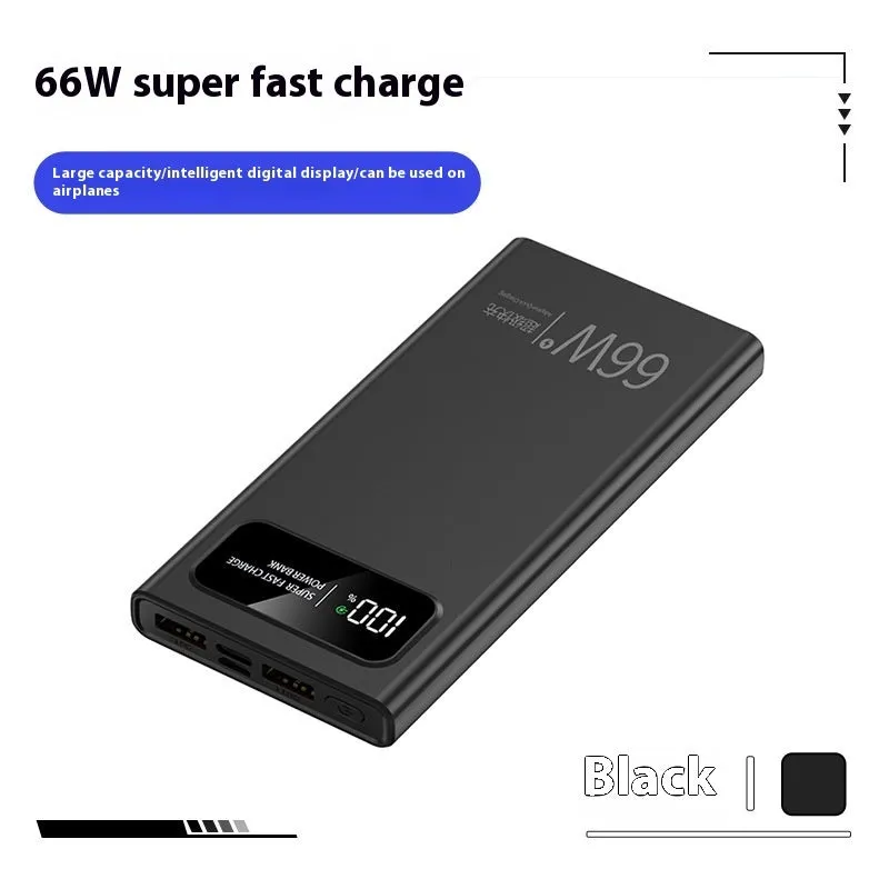 66 W Super Fast Charge Mobile Power Supply 20000 MA Large Capacity