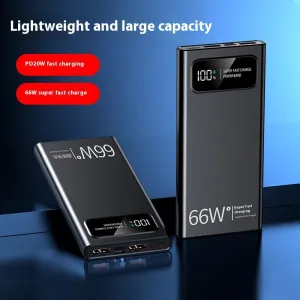 66 W Super Fast Charge Mobile Power Supply 20000 MA Large Capacity