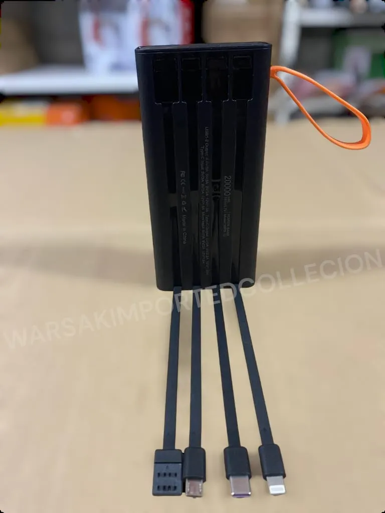 66W Modenkat Power Bank with 4 Builtin  Cables