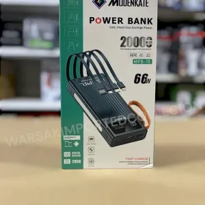 66W Modenkat Power Bank with 4 Builtin  Cables