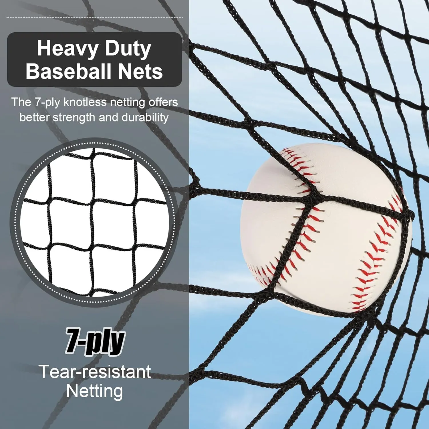 6'X6' Baseball Softball Practice Net with Batting Tee, Bonus Strike Zone Target and Bow Frame, for Hitting, Pitching, Catching