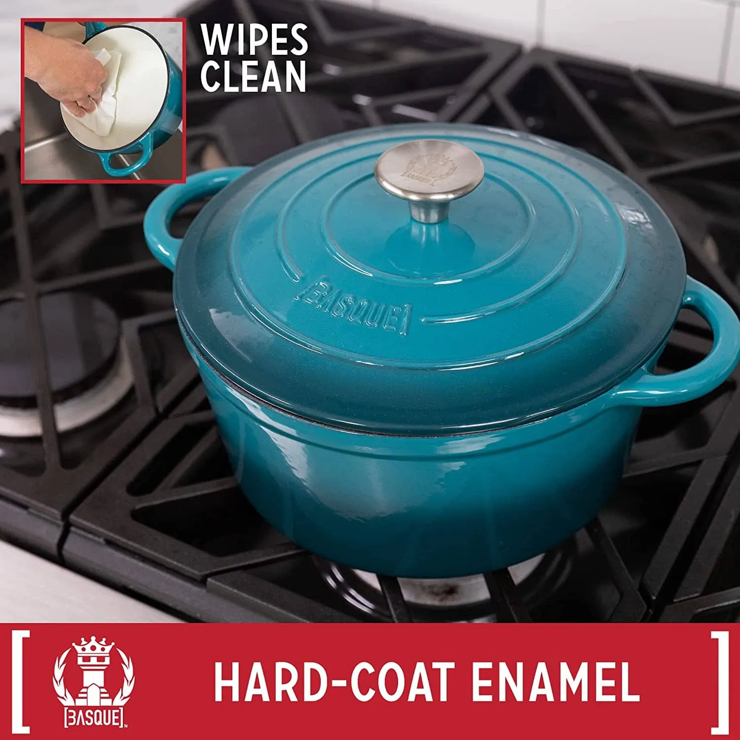 7-Piece: Basque Enameled Cast Iron Cookware Set