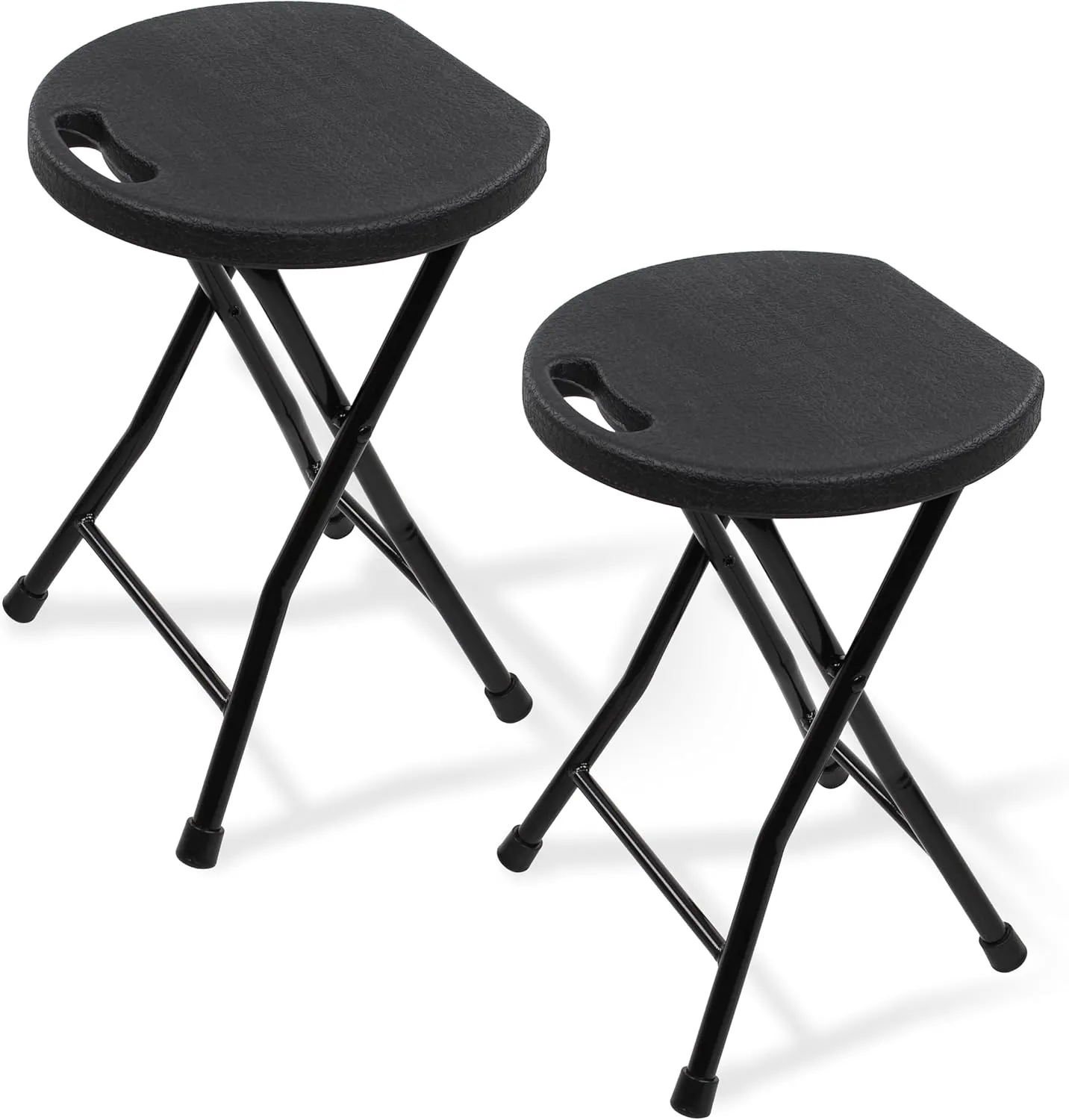 7Penn 2pk Tall Folding Stool Chair with Handle - 440lb Cap Portable Home, Dorm, RV Small Foldable Bar Stools for Adults