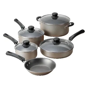 9-Piece Red Nonstick Cookware Set