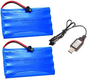 9.6V 600mAh NI-CD Battery AA Battery Pack for RC Toy RC Truck Household Electric Appliances Lighting Equipment with Charging USB Cable