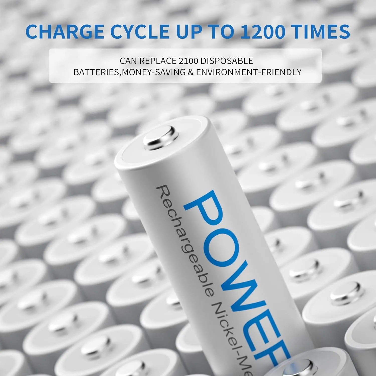 AAA Rechargeable Batteries 16 Pack w/Charger, POWEROWL High Capacity Rechargeable AAA Batteries 1000mAh 1.2V NiMH Low Self Discharge