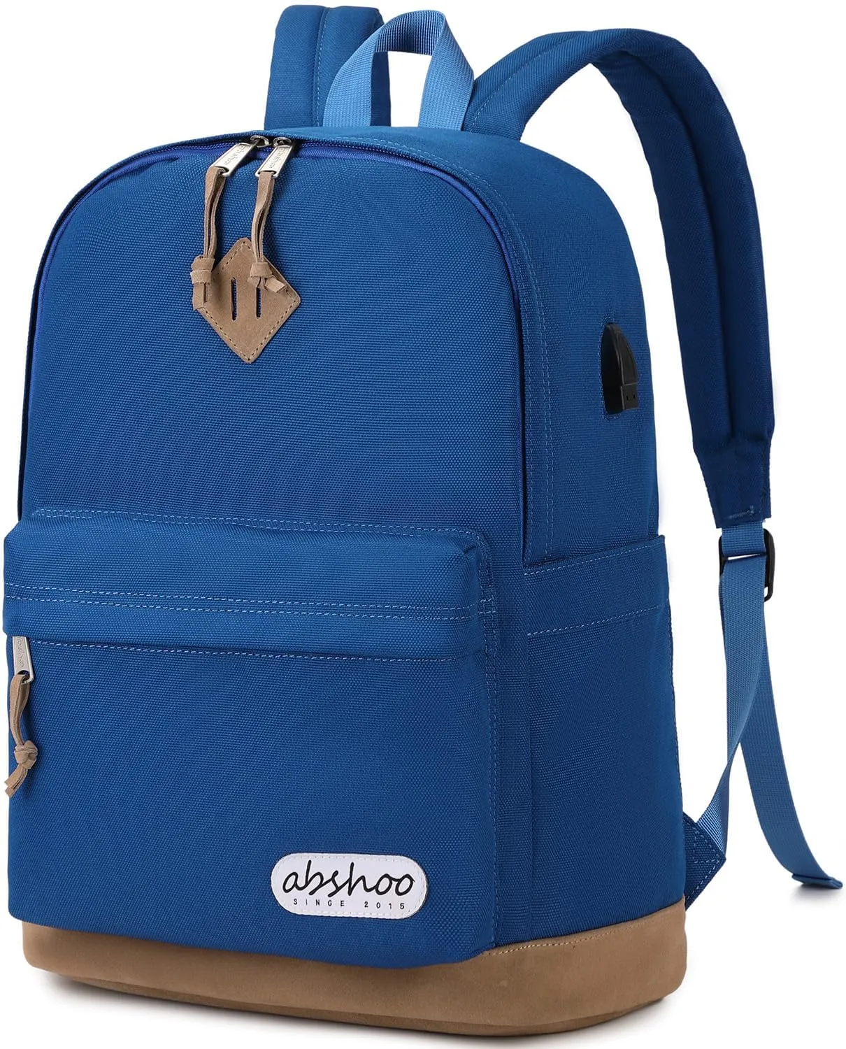 abshoo Basic Big Students Backpack For School Classical College Bookbag Middle High School Backpacks (Klein Blue)
