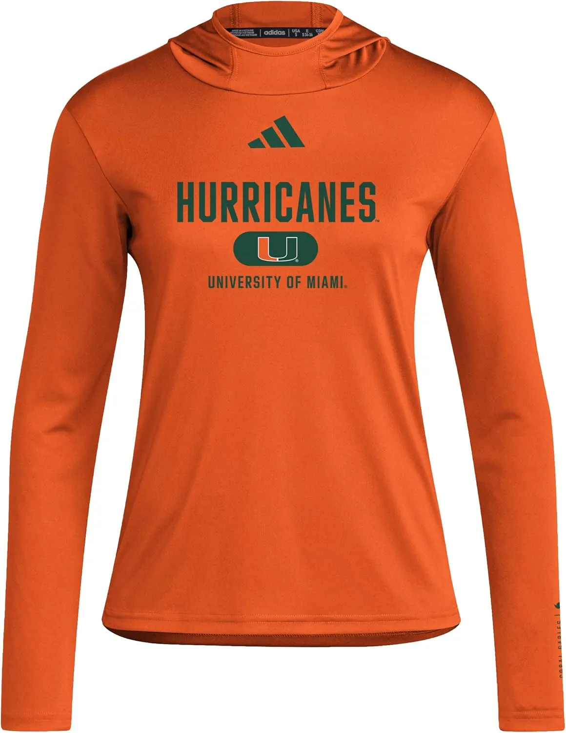 adidas Women's D4t University of Miami Lightweight Hoodie