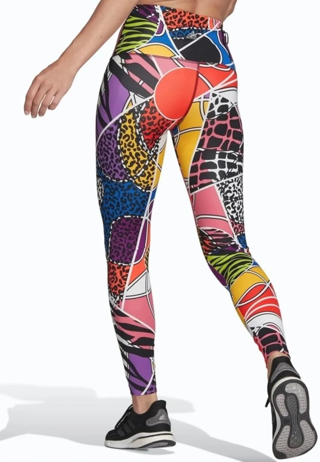 Adidas Women's Rich Mnisi Running Tights, Semi Solar Red/Active Purple