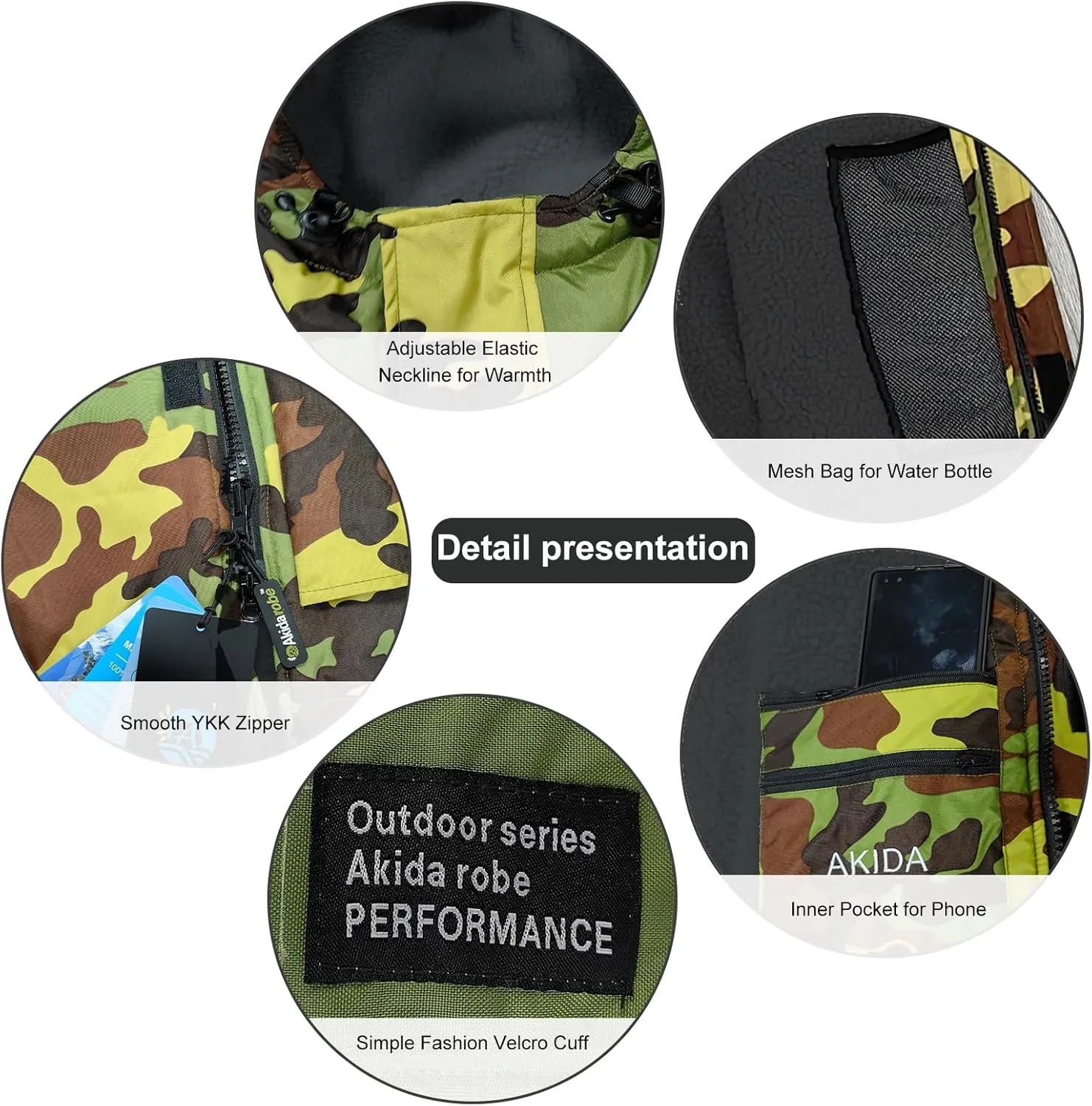 Akida Adult Oversized Changing Robe/Swim Parka,Waterproof Surf Poncho Warm Jacket,Quick Dry Wetsuit Changing Towel.