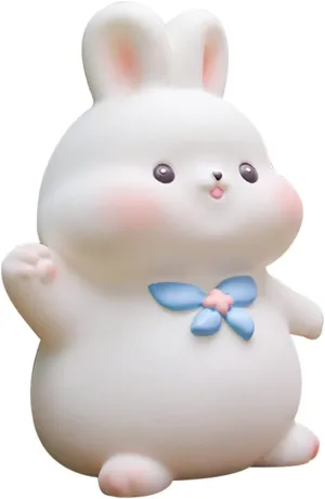 Alasum Rabbit Piggy Bank Kids Coin Bank Cartoon Bunny Figurines Cute Rabbit Coin Bank feng Shui Bunny Figures Piggy Bank for Boys Lucky Coin Piggy Banks for Girls Vinyl Animal Child jar