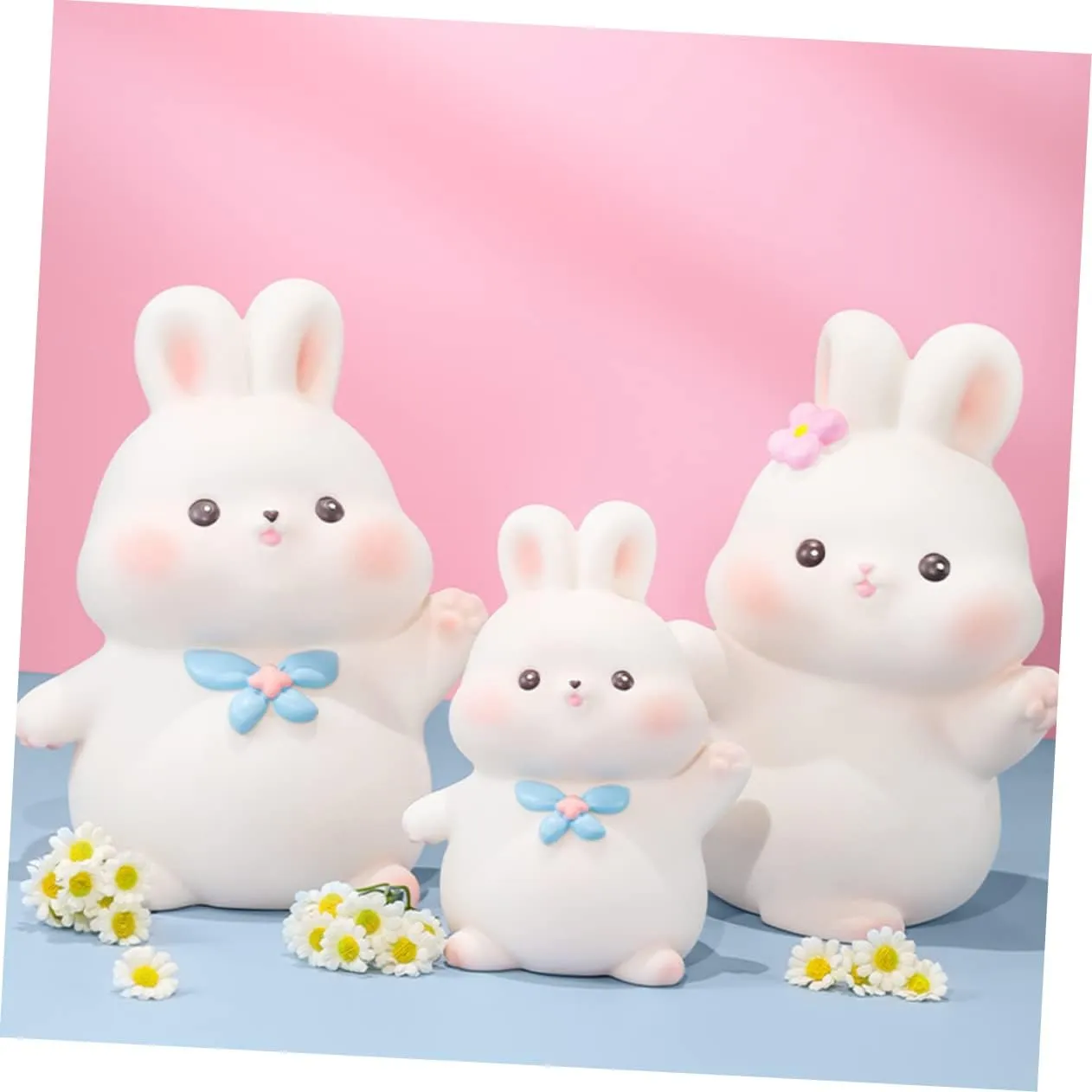 Alasum Rabbit Piggy Bank Kids Coin Bank Cartoon Bunny Figurines Cute Rabbit Coin Bank feng Shui Bunny Figures Piggy Bank for Boys Lucky Coin Piggy Banks for Girls Vinyl Animal Child jar