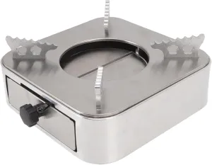 Alcohol Stove Stainless Steel Silver One Piece Design Drawer Structure Burner for Home Hiking