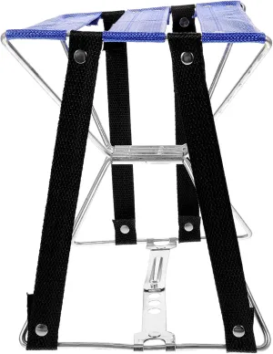 Alipis Lightweight Camping Stool Sturdy Metal Bracket Foldable Chairs for Outdoor Portable Folding Camping Stool